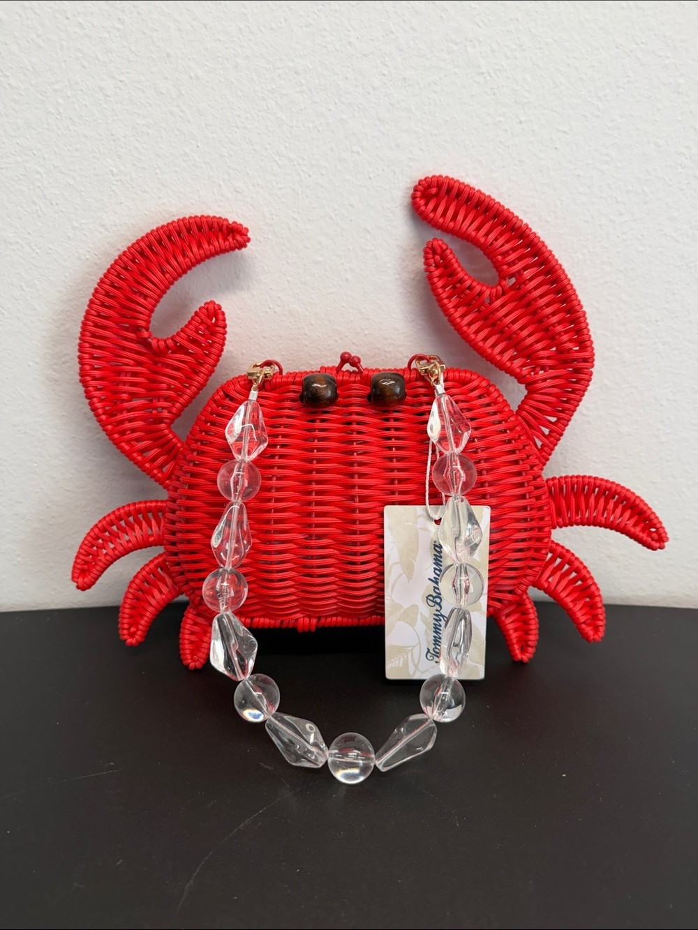 Tommy Bahama | Red Crab Wicker Crossbody Beach Resort Statement Bag π¦ - Picture 11 of 11